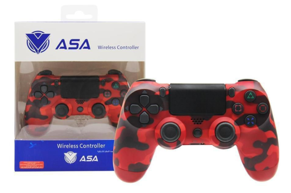 PS4 ASA Wireless Controller Army Red
