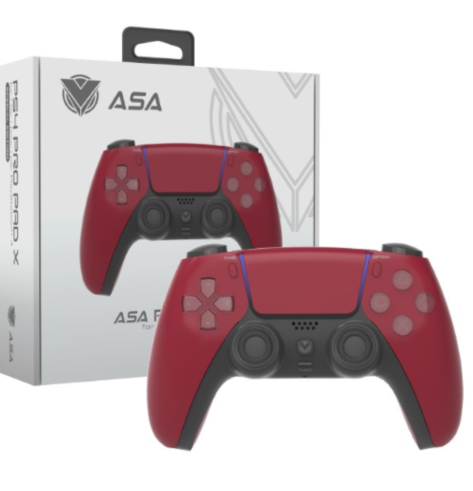 ASA PRO PAD X For PS4 - Special Edition Light Red