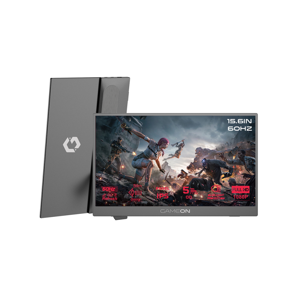 [GO15F60IPS-B] GO15F60IPS-B GO15F60IPS-B FLEXVIEW Series 15.6”, 60hz, 5ms, Dual USB-C, HDMI 1.4, Slim Design IPS Panel Portable screen with Kickstand - Black