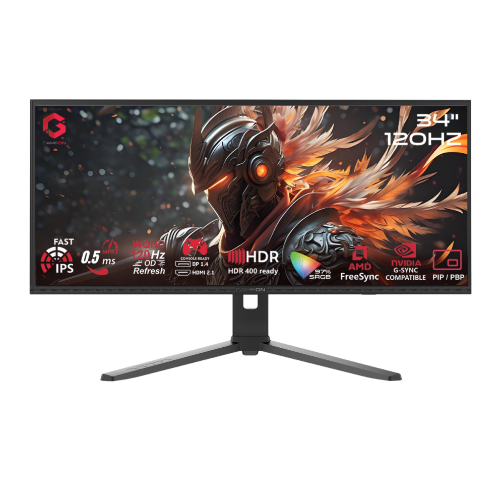 [GOC34WQHD120IPS] GOC34WQHD120IPS GOC34WQHD120IPS Spectra Pro Series 34" WQHD, 120Hz, MPRT 0.5ms, HDMI 2.1, Fast IPS Gaming Monitor (Supports PS5) - Black
