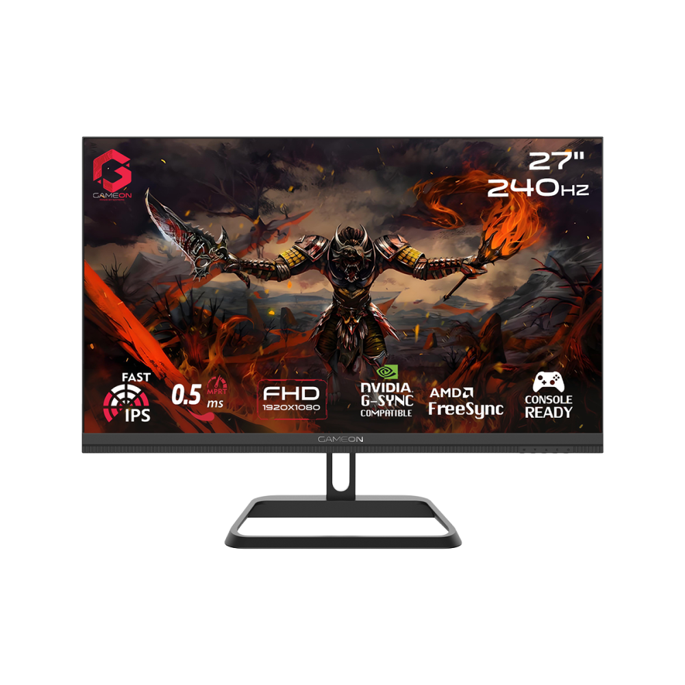 [GOM27FHD240IPS] GOM27FHD240IPS GOM27FHD240IPS Midnight Pro Series 27" FHD, 240Hz, MPRT 0.5ms, HDMI 2.1, Fast IPS Gaming Monitor (Supports PS5) – Black