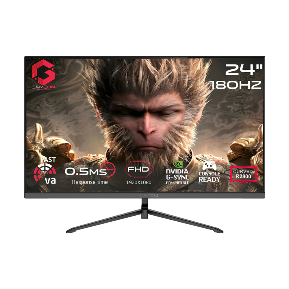 [GC24F180VA] GC24F180VA GC24F180VA Pro Series 24" FHD, 180Hz, MPRT 0.5ms, HDMI 2.1, Fast VA Panel Curved Gaming Monitor 2800R, 16:9 (Supports PS5) - Black
