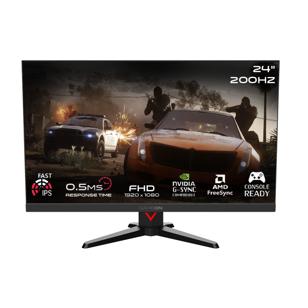 [GOMM24FHD200IPS] GOMM24FHD200IPS GOMM24FHD200IPS Marksman Series 24" FHD, 200Hz, MPRT 0.5ms, HDMI 2.1, Fast IPS Gaming Monitor (Supports PS5) - Black