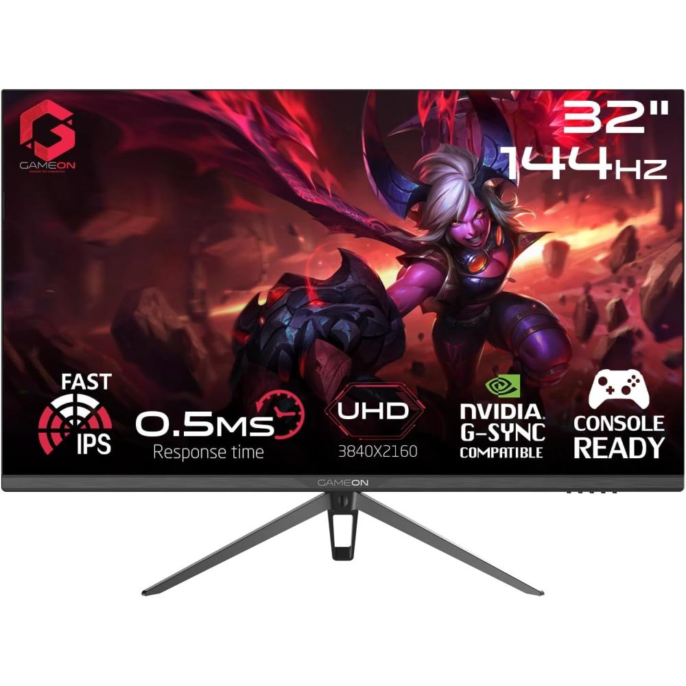 [GOP32UHD144IPS] GAMEON GOP32UHD144IPS شاشة ألعاب 32  بوصة 4K UHD 144Hz