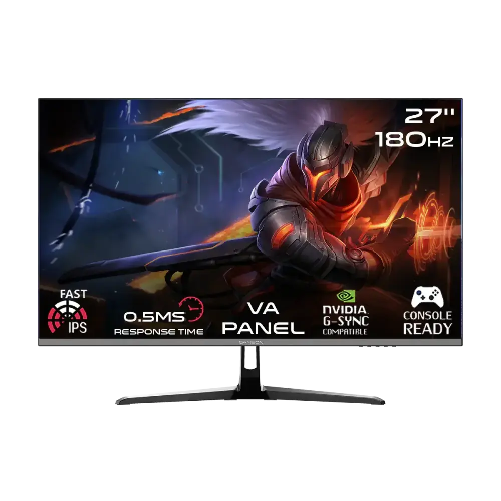 GAMEON GOPS27180VA Pro series 27" FHD, 180Hz, MPRT 0.5ms, HDMI 2.1, Fast VA Panel Gaming Monitor (Supports PS5) Black