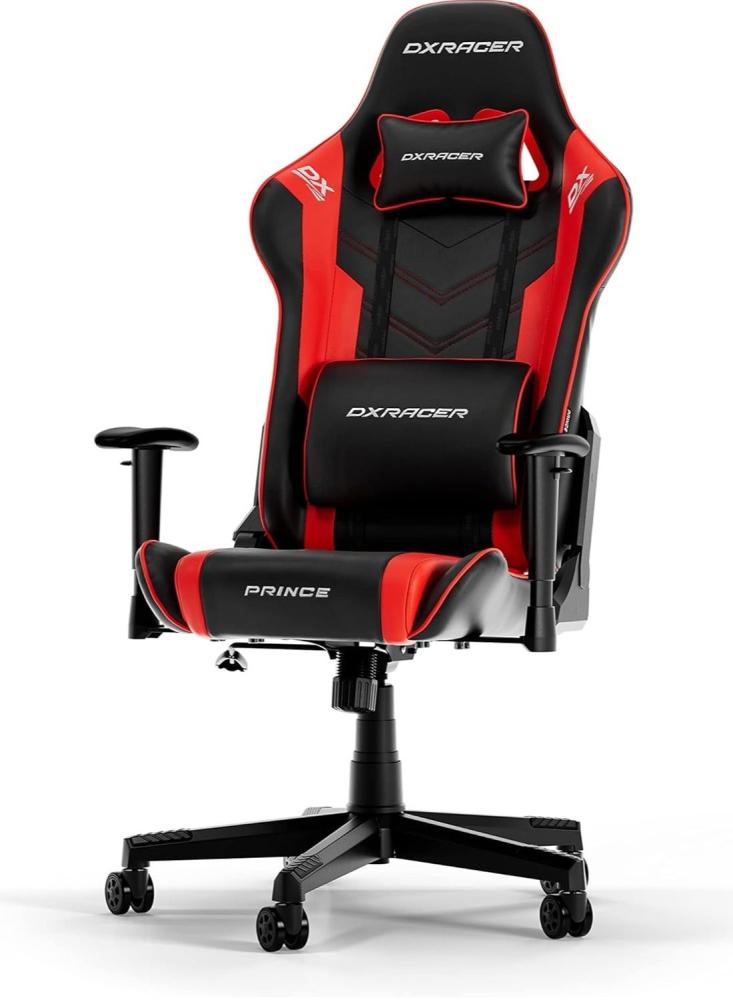 [GC-P132-NR-F2-158] كرسي ألعاب DXRacer Prince Series P132  أسود وأحمر – GC-P132-NR-F2-158