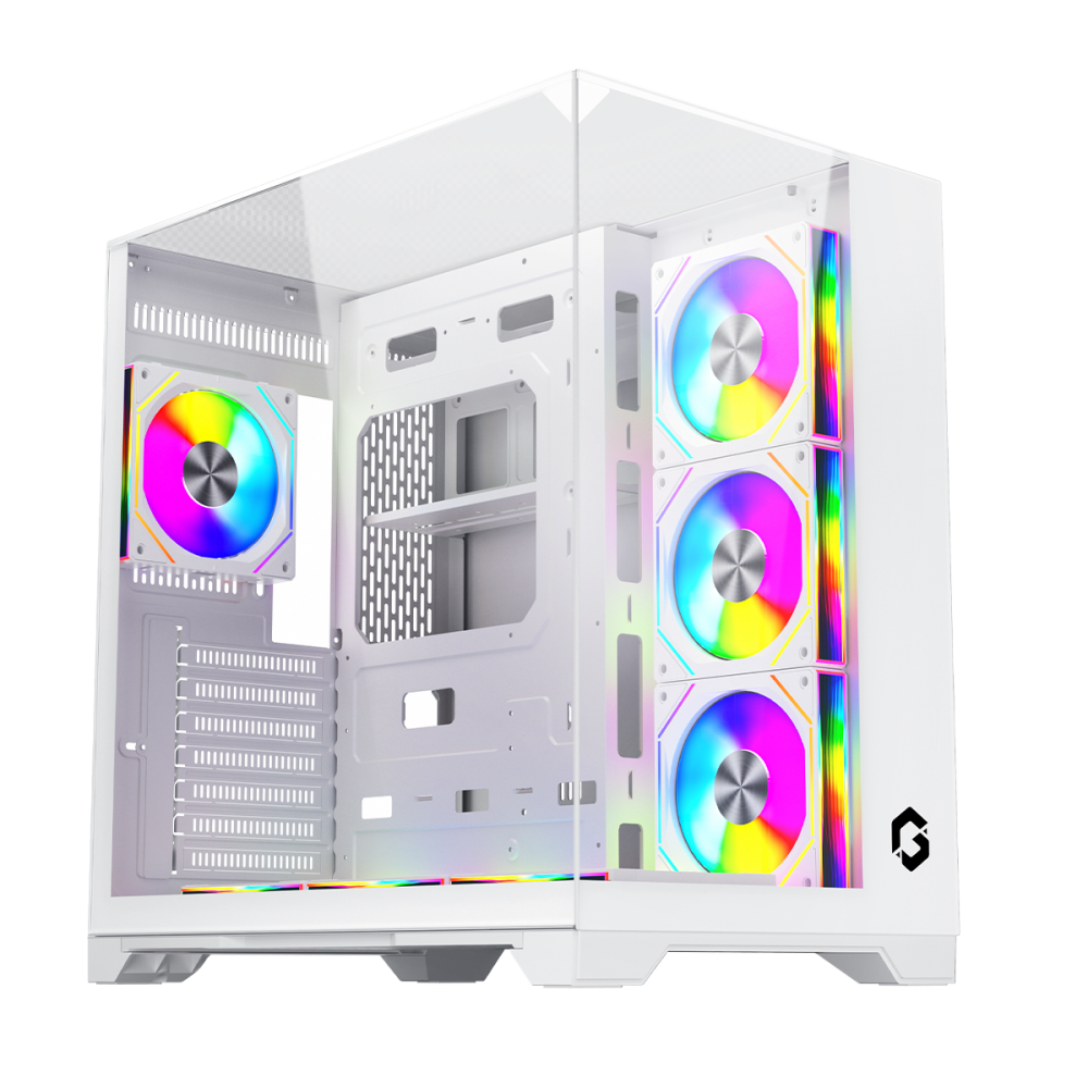 GAMEON Valkyrie I Series Mid Tower Gaming Case - White
