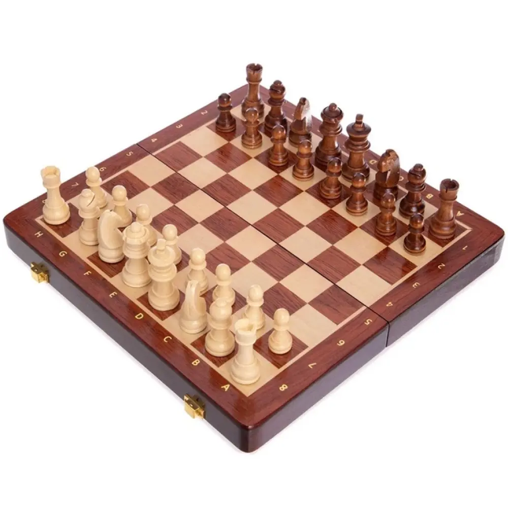 ZOOCEN X3008 Wooden Chess Set – 30 × 30 cm