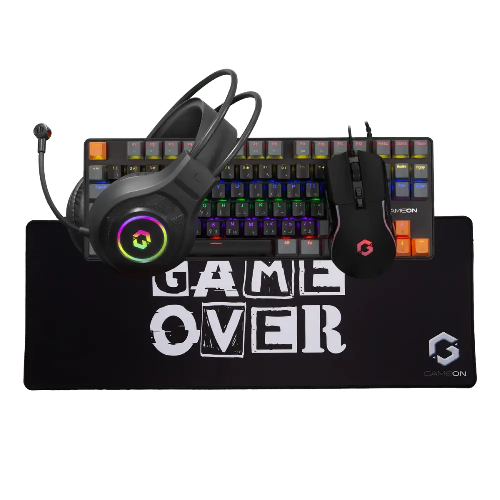 [GO-VIPER-X] GAMEON VIPER X All-In-One Gaming Bundle (Mechanical Keyboard, Headset, Mouse & Mousepad) Brand: GAMEON