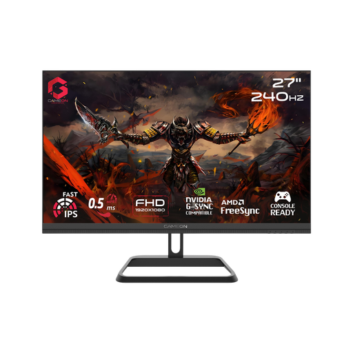 GOM27FHD240IPS GOM27FHD240IPS Midnight Pro Series 27" FHD, 240Hz, MPRT 0.5ms, HDMI 2.1, Fast IPS Gaming Monitor (Supports PS5) – Black