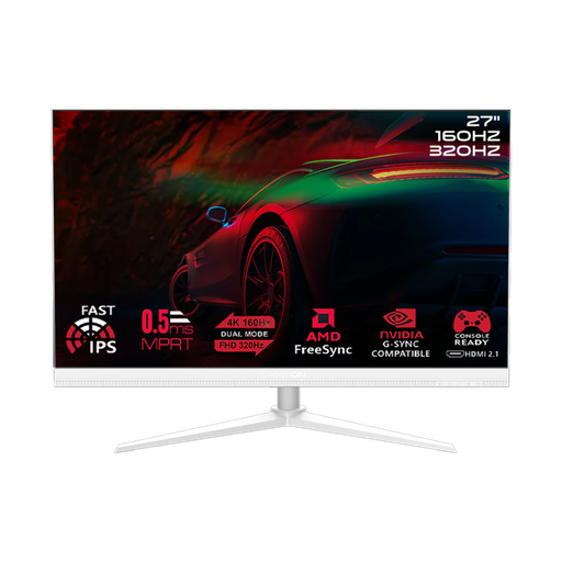 GOSX27W GOSX27W Switch X Series 27" Dual Switch 4K UHD 160Hz/FHD 320Hz, MPRT 0.5ms, HDMI 2.1, Fast IPS Gaming Monitor (Supports PS5) - White