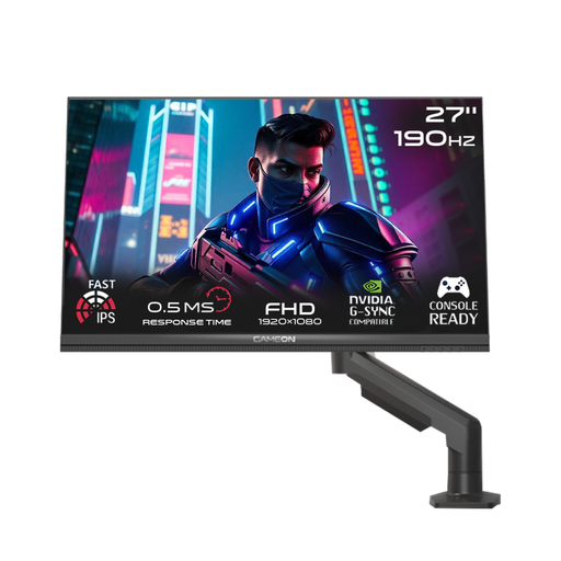 GOM27FHD190IPSX GOM27FHD190IPSX Midnight Pro X Series 27" FHD, 190Hz, MPRT 0.5ms, Fast IPS Gaming Monitor (Support PS5) with Stand - Black