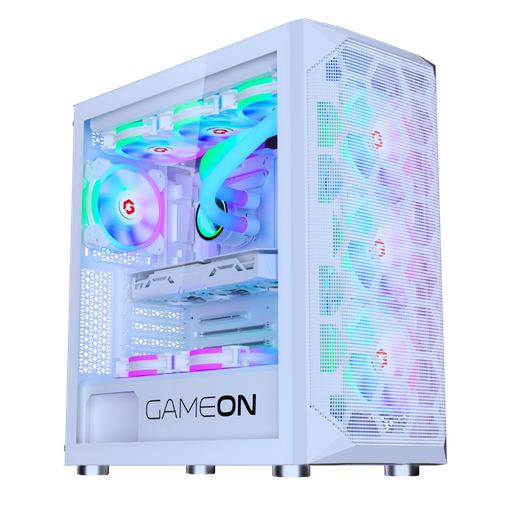 GAMEON Emperor Arctic I Series Mid Tower Gaming Case - White