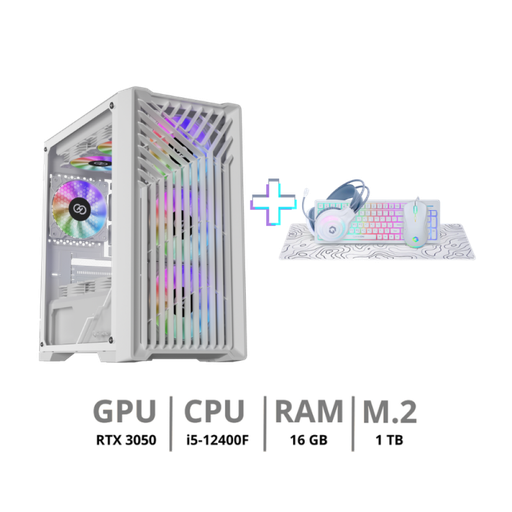 RTX 3050 Gaming PC Bundle – Intel Core i5, 16GB RAM, 1TB SSD, RGB Accessories