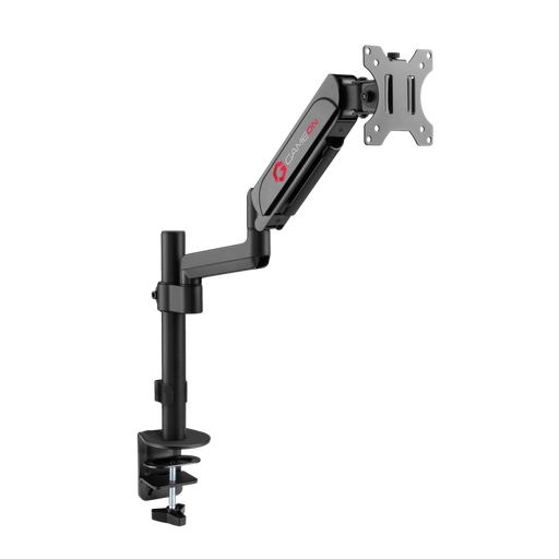 GAMEON GO-3363 Pole-Mounted Spring-Assisted Single Monitor Arm For Gaming And Office Use, 17" - 32", Arm Up To 9 KG - Black