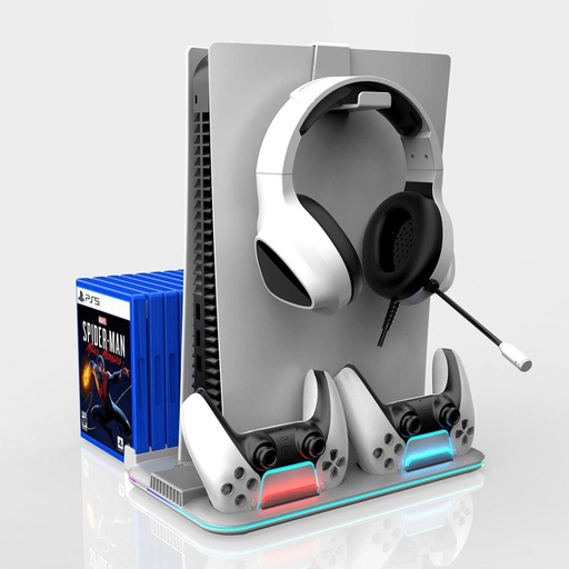 Saitake All-in-One PS5 Stand – Cooling, Charging & Storage